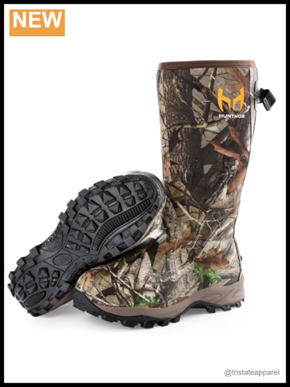 Hunthor Waterproof Insulated Rubber Hunting Boots for Men